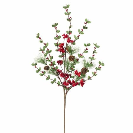 SMARTGIFTS DS 29 in. Plastic Pine-Boxwood & Berry Spray - Set of 8 SM3588897